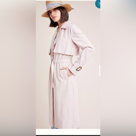 Greylin Jackets & Blazers - Anthropologie greysin blush trench coat trendy midi casual summer lightweight
